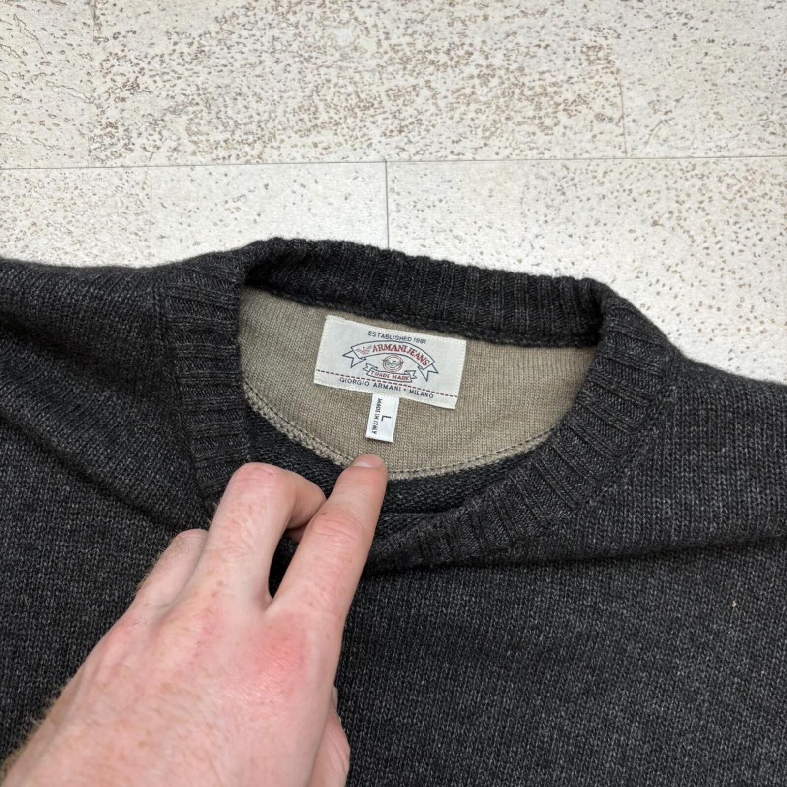 Other Armani Jeans Knit Jumper (L) Size US L / EU 52-54 / 3 - 3 Thumbnail
