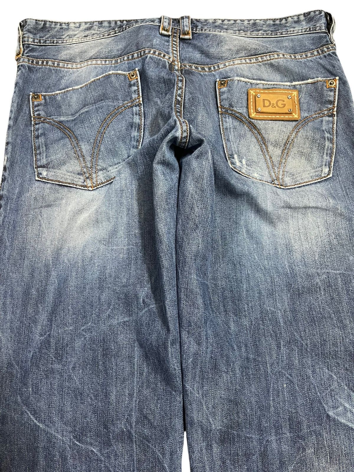 Dolce & Gabbana Vintage Dolce Gabbana Blue Faded Wash Distress Jeans Size US 35 - 5 Thumbnail