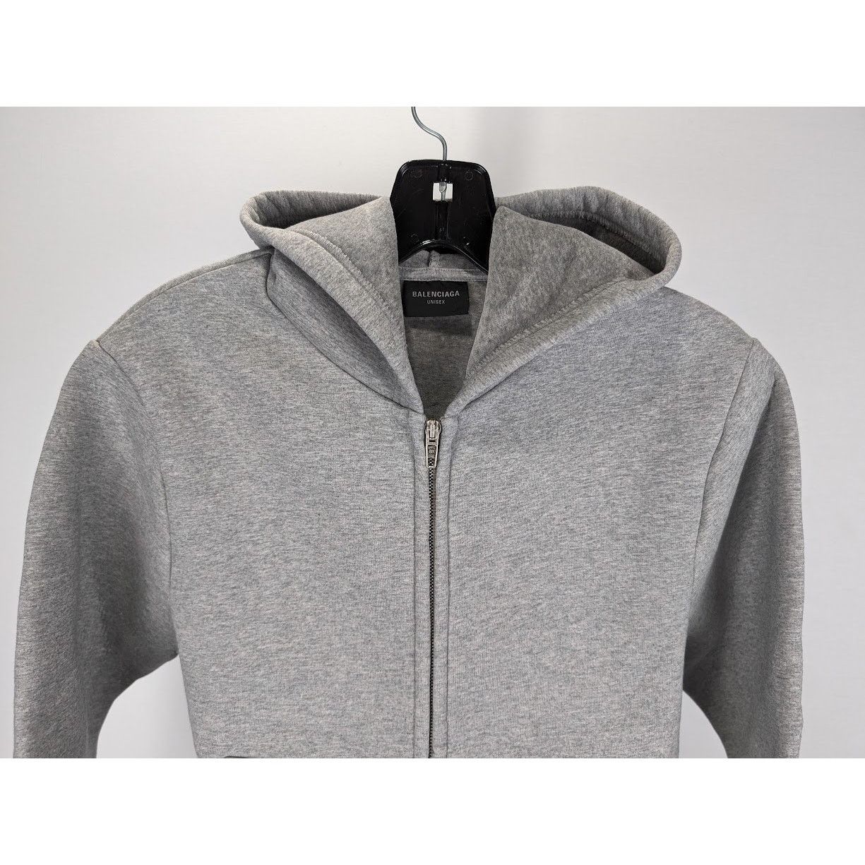 Balenciaga o1rshd1 Fitted Zip Up Hoodie in Heather Grey Size US XL / EU 56 / 4 - 3 Thumbnail