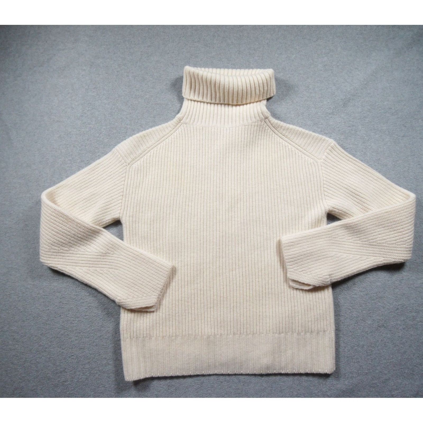 Veronica Beard Veronica Beard Sweater Womens XS Beige Ribbed Turtleneck Knit Pullover Pullover Ladies Size XS / US 0-2 / IT 36-38 - 6 Thumbnail
