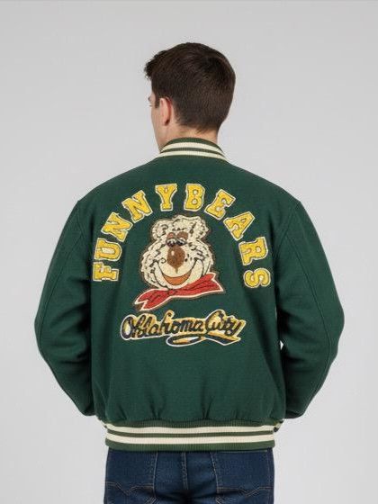 If Six Was Nine Vintage Funny Bears Yokohama City Varsity Jacket Size US L / EU 52-54 / 3 - 1 Thumbnail
