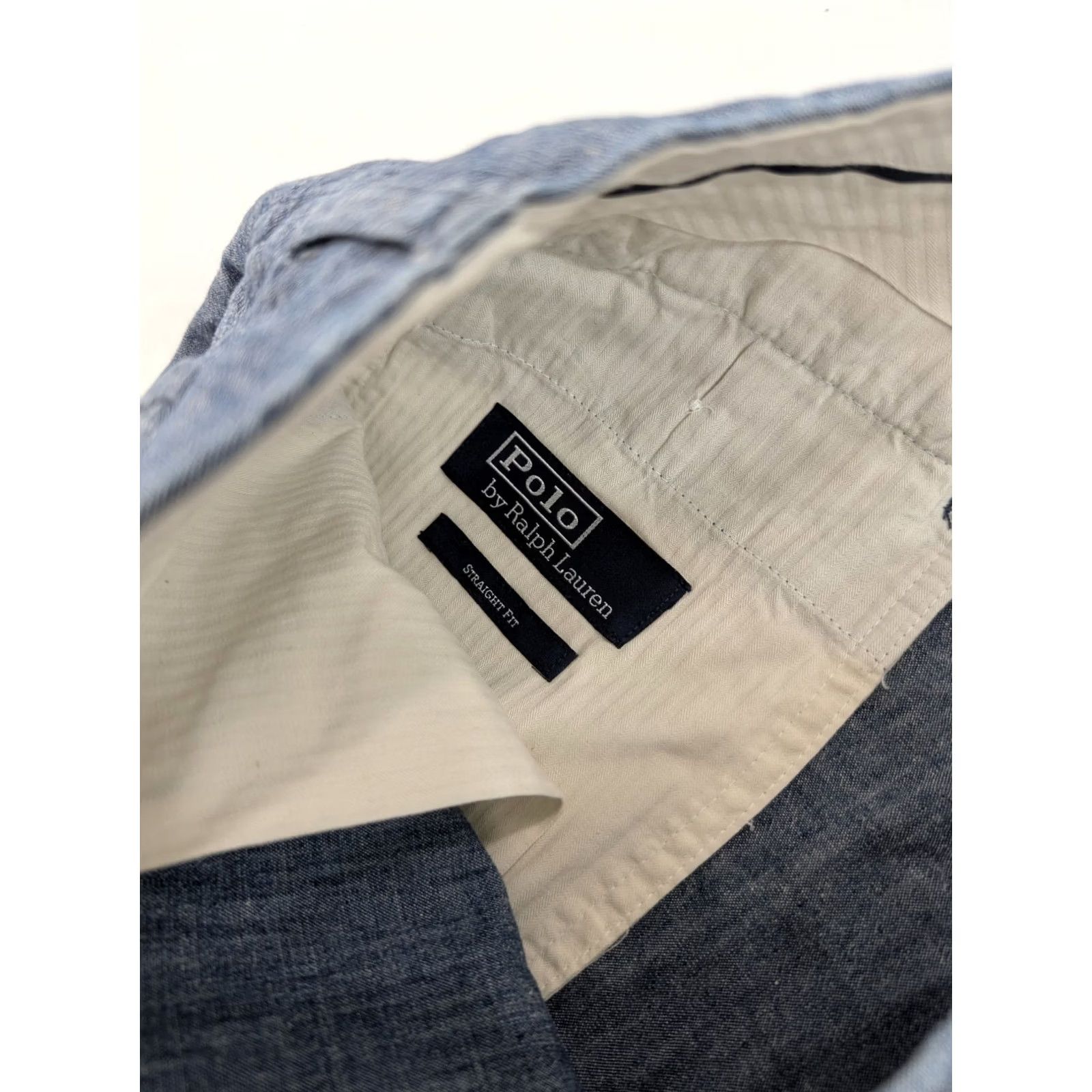 Polo Ralph Lauren VINTAGE Polo Ralph Lauren Shorts Chino 35 Inseam 9" Linen Canvas Blue 90s Preppy Mens Size US S / EU 44-46 / 1 - 4 Thumbnail