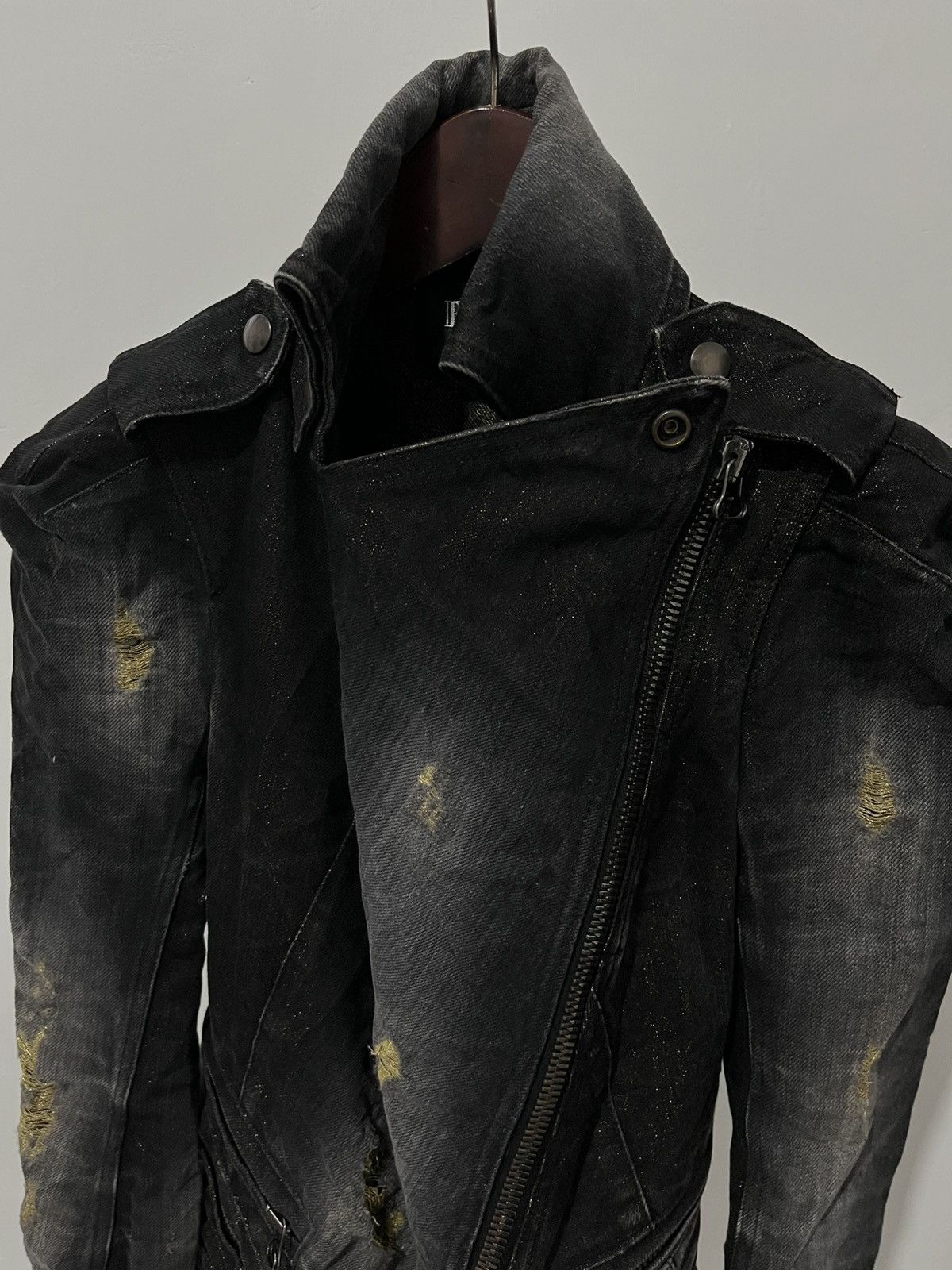 Balmain BALMAIN DECARNIN SS/ 2010 denim biker jacket Size XS / US 0-2 / IT 36-38 - 4 Thumbnail