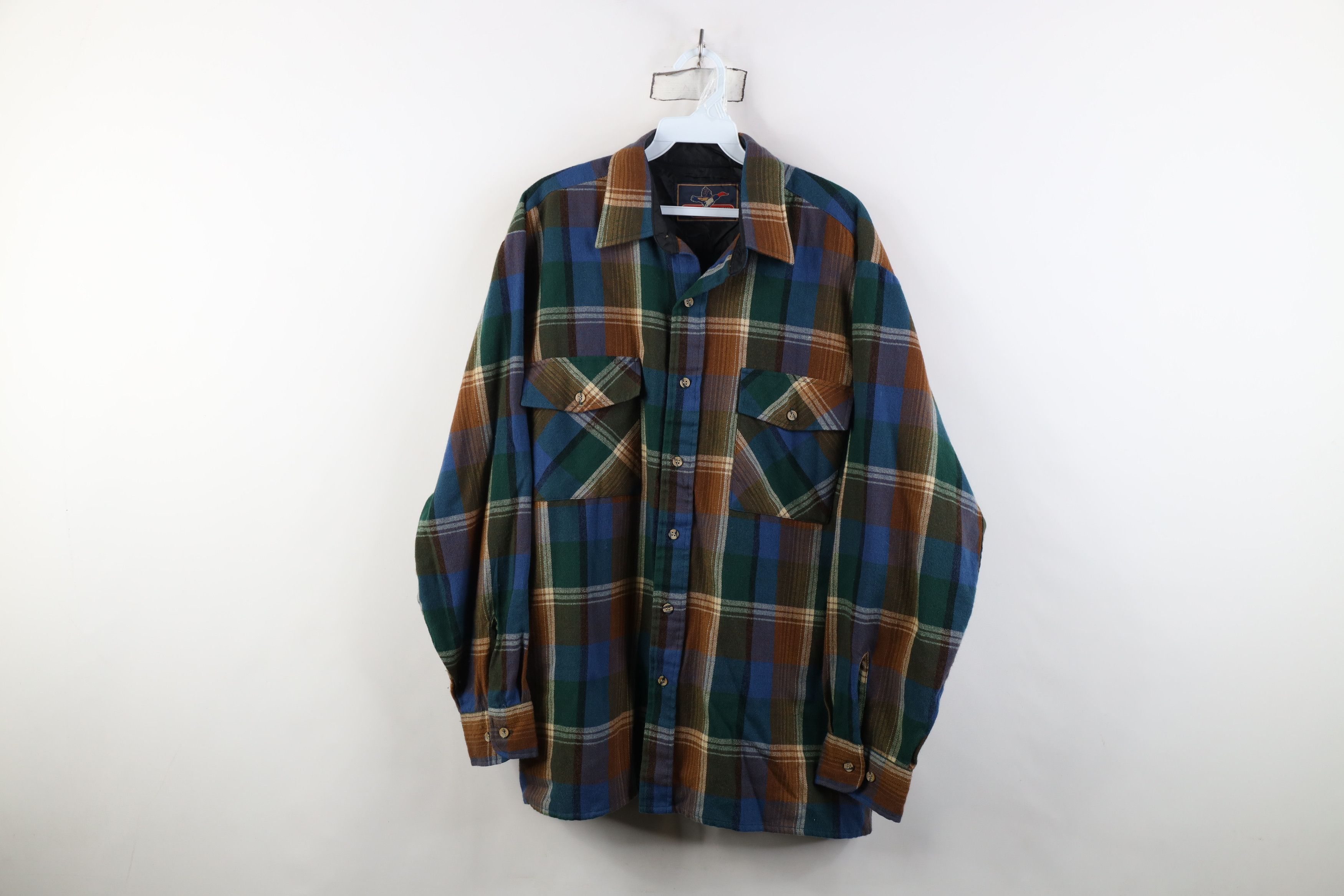 Vintage Vintage 80s 90s Streetwear Button Shirt Earth Tone Plaid Size US L / EU 52-54 / 3 - 1 Thumbnail