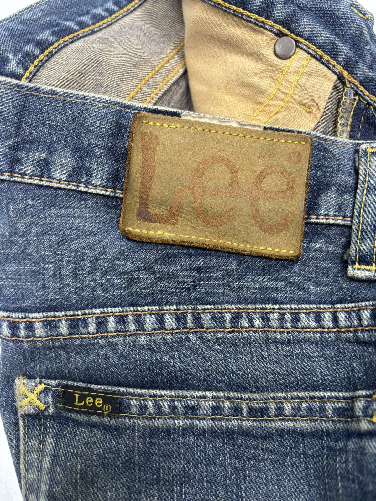 Lee Vintage Lee THRASHED Distressed Selvedge Denim Jeans Size US 30 / EU 46 - 14 Thumbnail