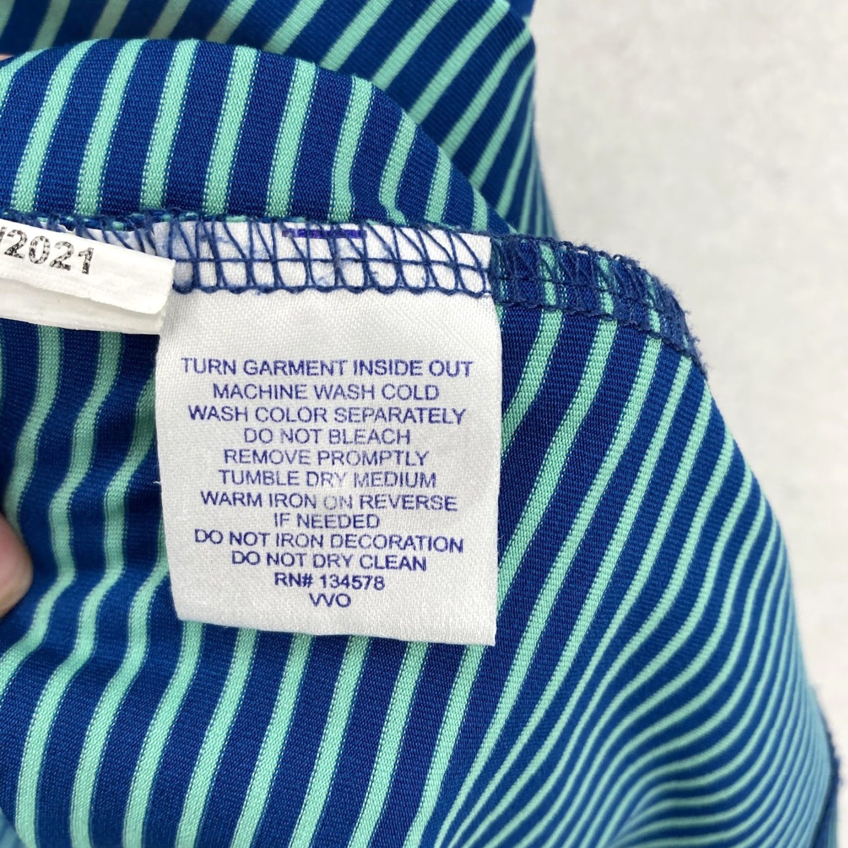 Vineyard Vines Vineyard Vines Performance Polo Shirt Mens XL Blue Striped Golf Stretch Wicking Size US XL / EU 56 / 4 - 5 Thumbnail