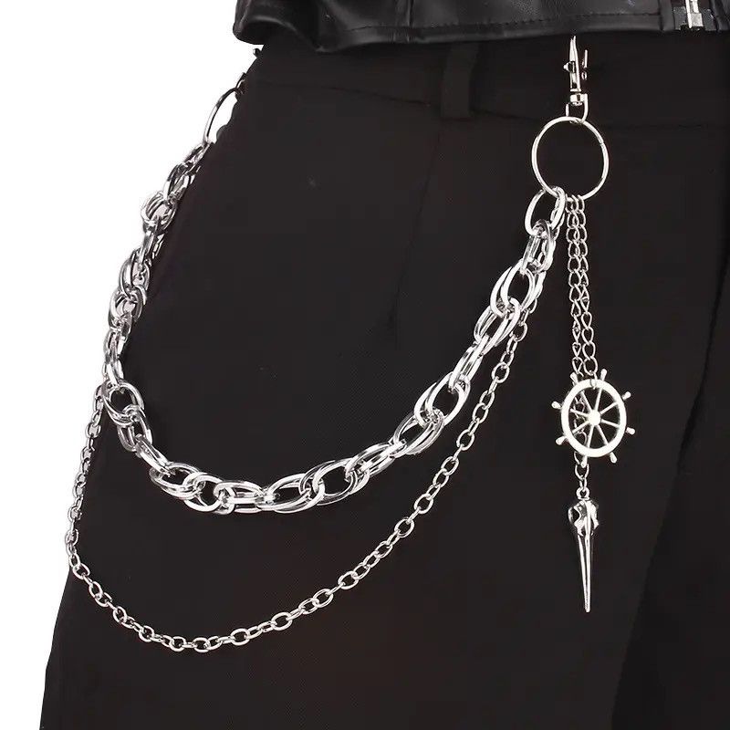 Jewelry Layered Punk Pants Chain Spike Size ONE SIZE - 6 Thumbnail