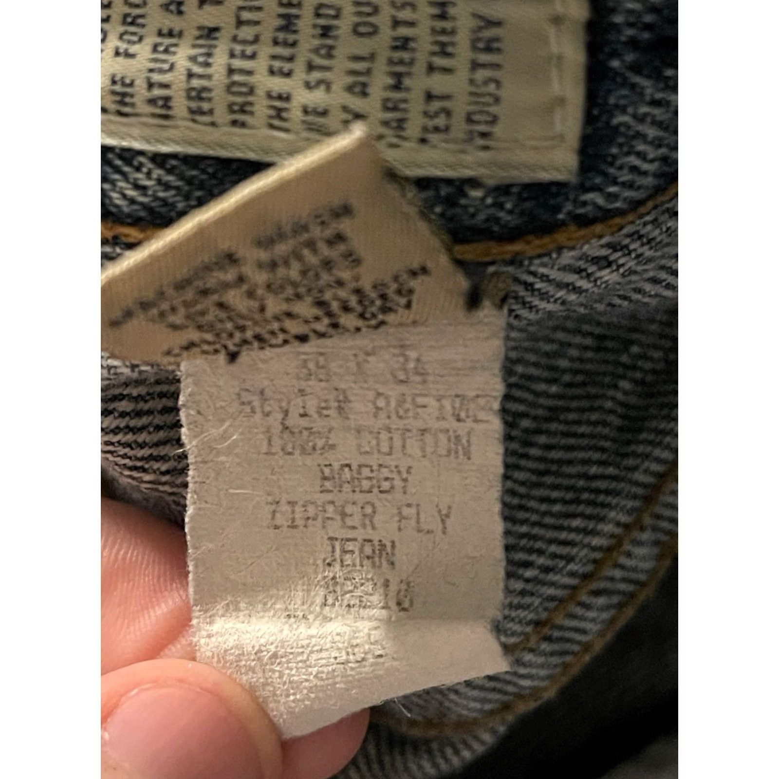 Abercrombie & Fitch VINTAGE Abercrombie & Fitch Baggy Jeans - Men 38x34 Denim Cotton Zip Fly USA Made USA Theme Baggy 90s Mens Jeans Size US 38 / EU 54 - 5 Thumbnail