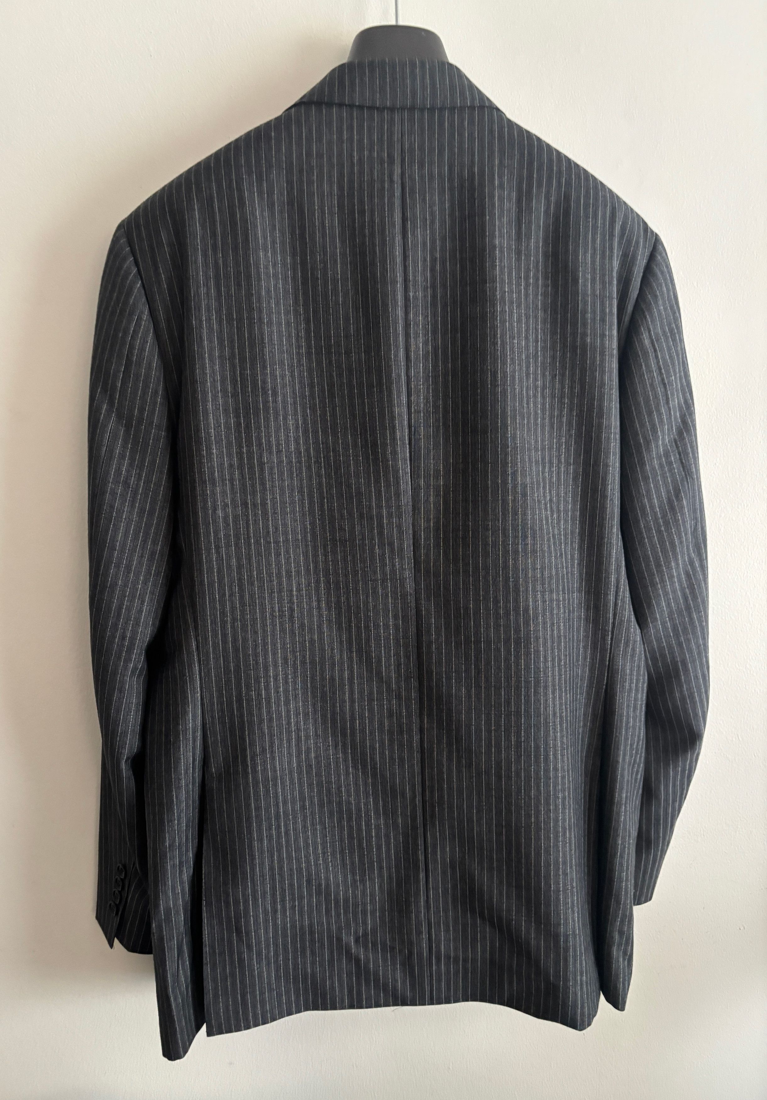 Canali $2100 Charcoal Grey Pinstripe Wool Suit -- 44 Pants 36 Size 44R - 6 Thumbnail