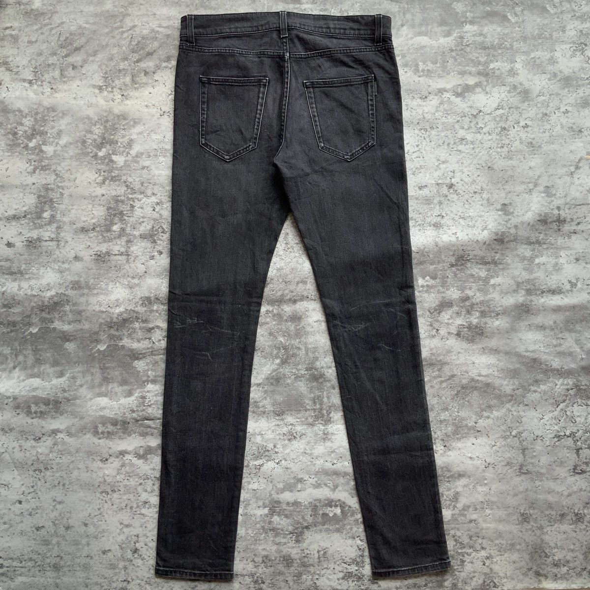 Saint Laurent Paris SLP D02 Black Washed Skinny Jeans by Anthony