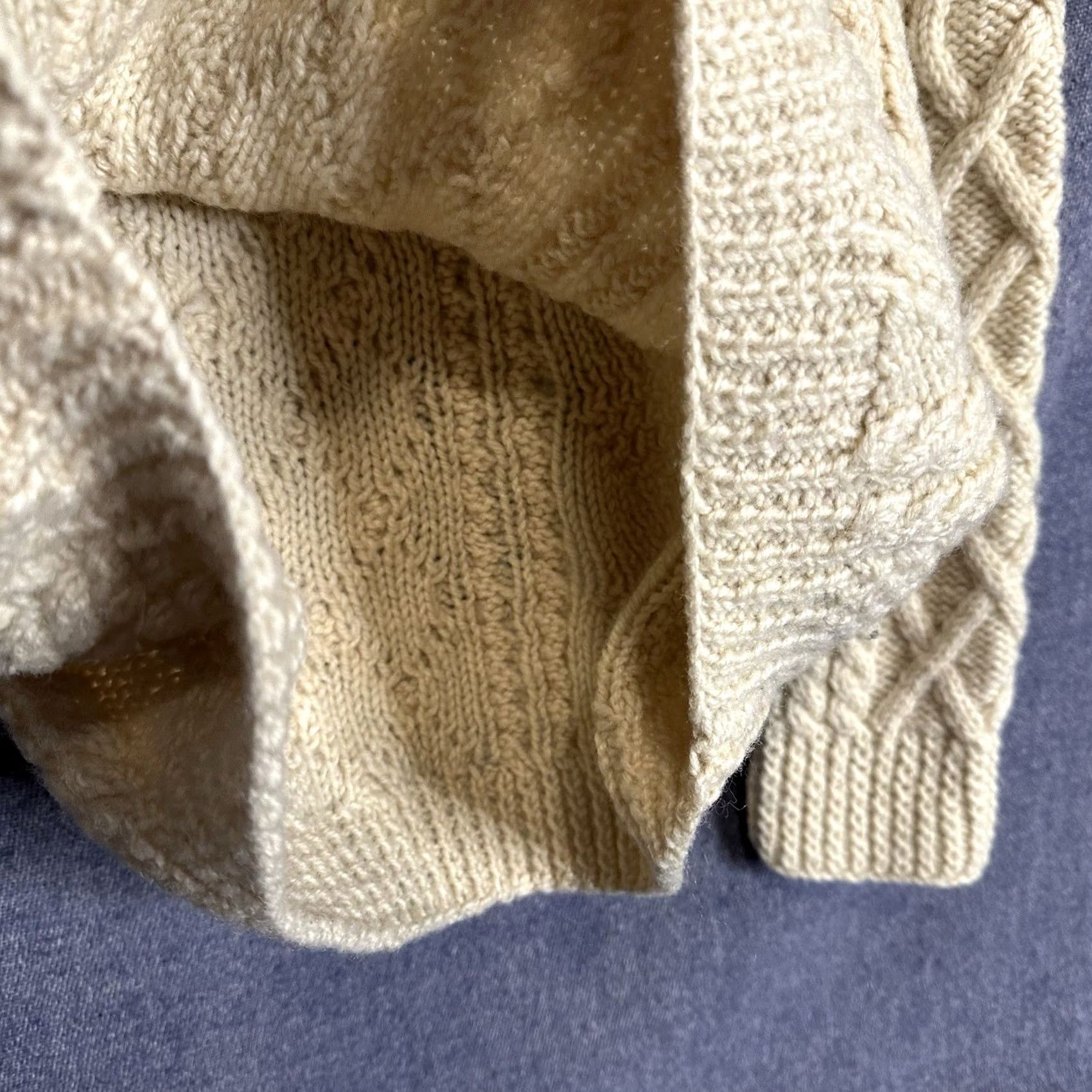 Vintage VINTAGE Kingstons O’Connell & Branches Dublin Fisherman Sweater Ivory Wool XL Mens 80s Outdoor Size US XL / EU 56 / 4 - 5 Thumbnail