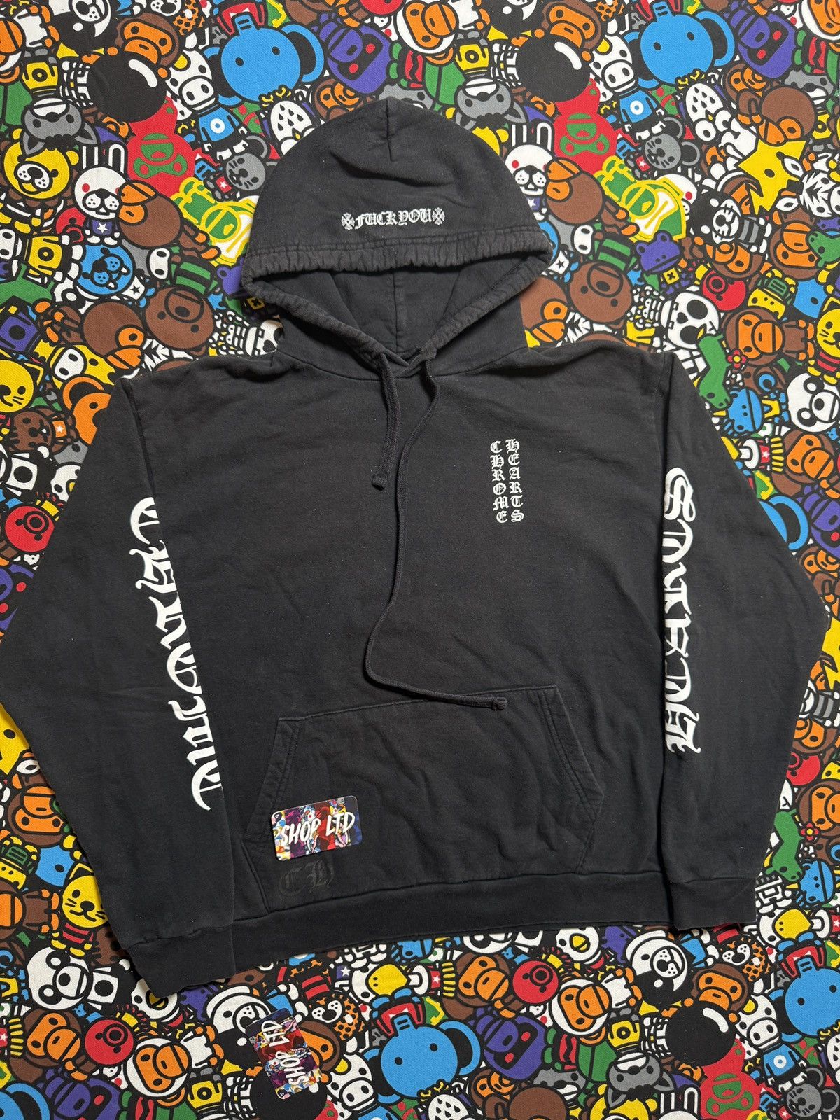 Chrome Hearts Chrome Hearts Black Vertical Script Pullover Hoodie Size US M / EU 48-50 / 2 - 2 Thumbnail