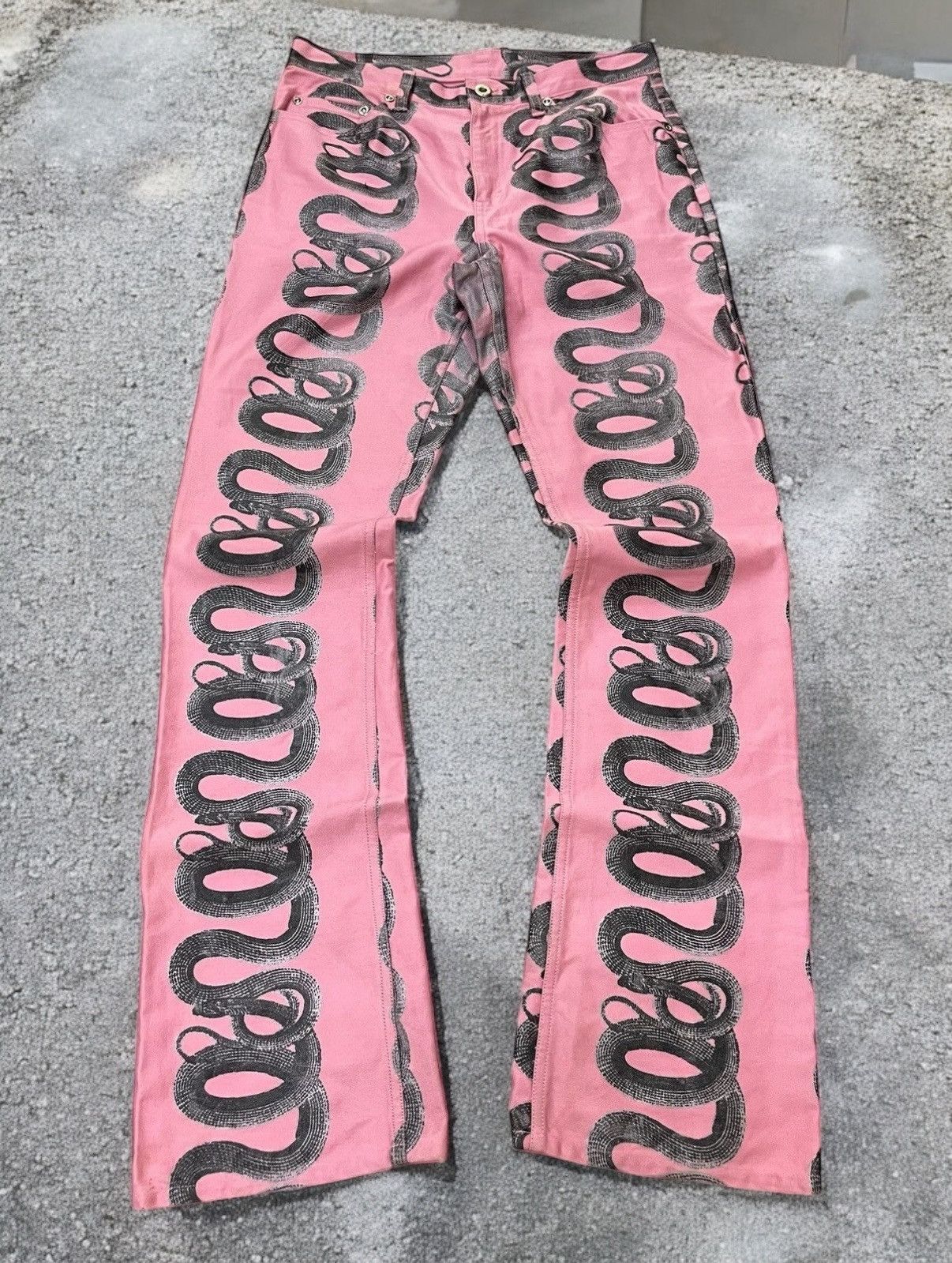 Hysteric Glamour 90s Archive Hysteric Glamour Artisanal Snake Flared Jeans Size US 29 - 1 Thumbnail