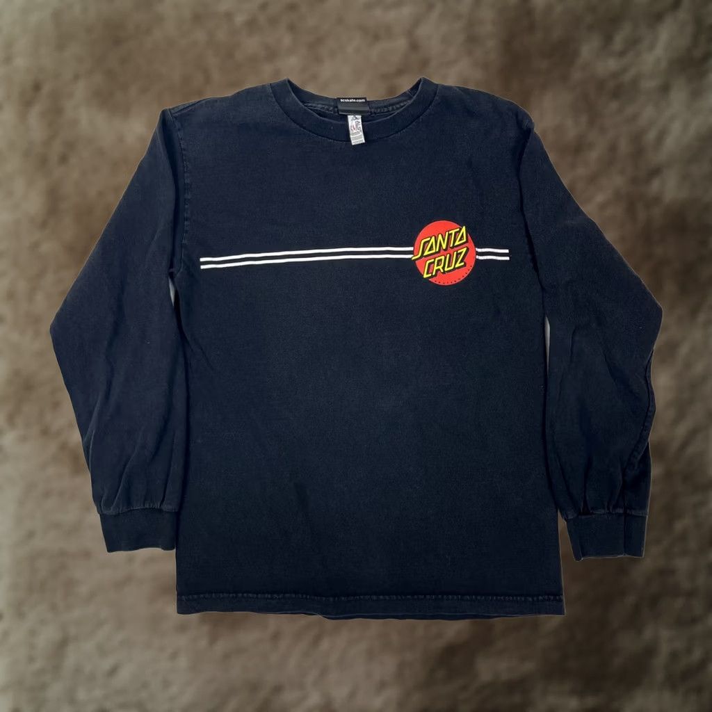 Vintage VINTAGE Santa Cruz T-Shirt Long Sleeve Black 90s California Classic Logo Double-Sided Men S Size US S / EU 44-46 / 1 - 1 Thumbnail