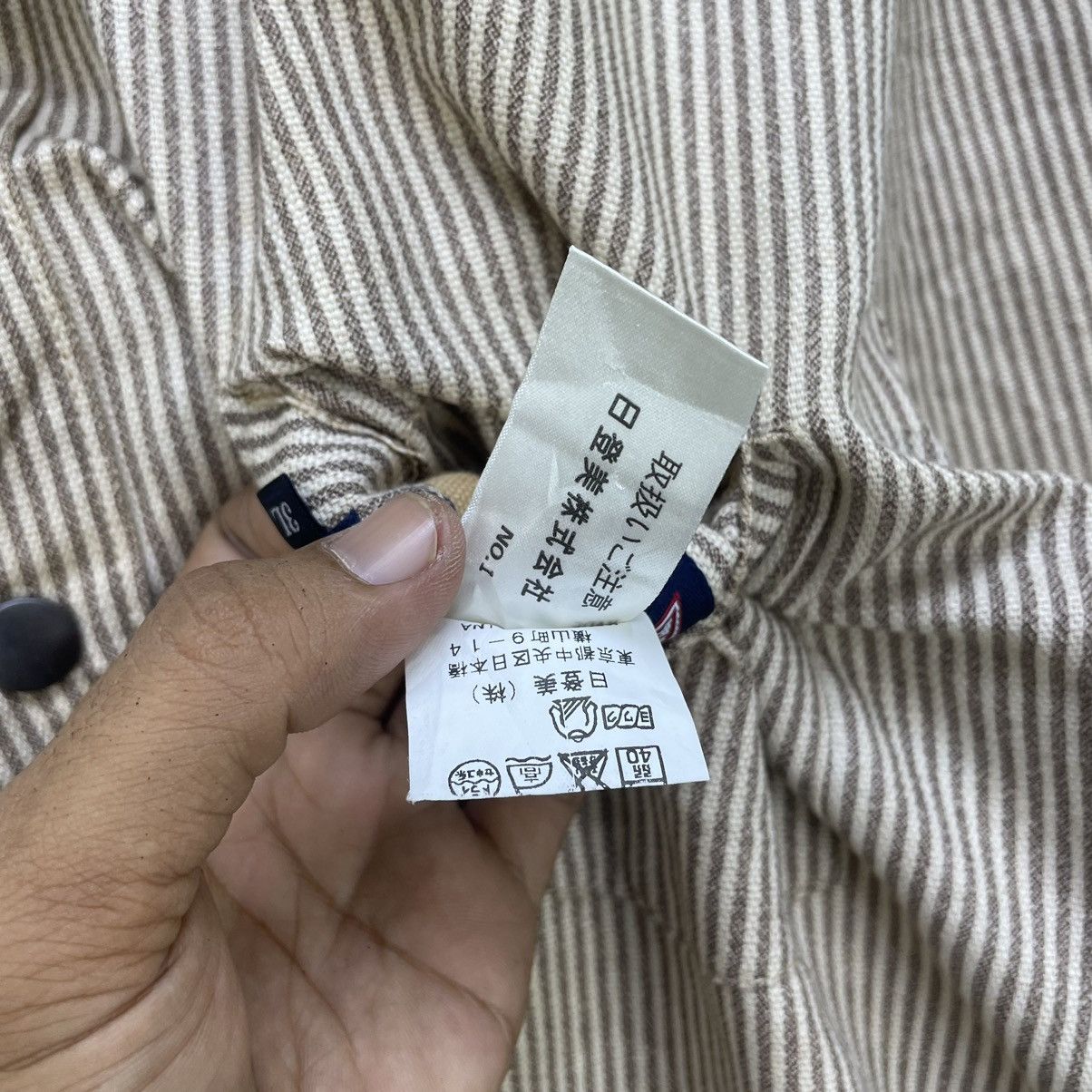 Chaps Ralph Lauren × Ralph Lauren × Vintage 💥Vintage Chaps Reversible Worker Hikory Stripe Jacket Size US M / EU 48-50 / 2 - 11 Thumbnail