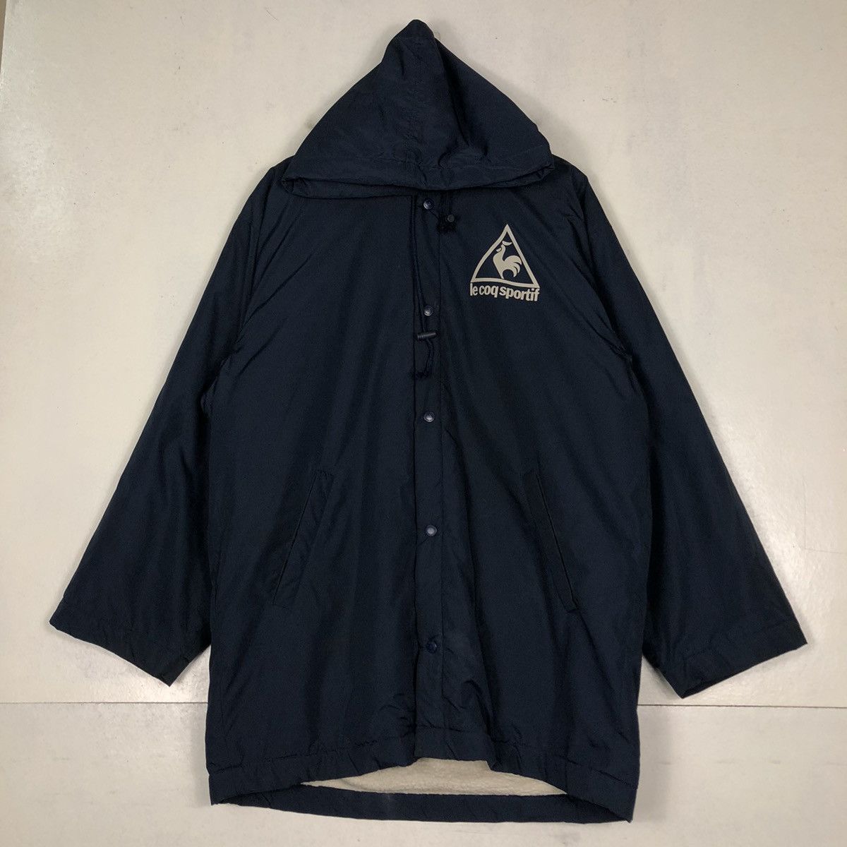 Japanese Brand 🔥Vtg Long Jacket Le Coq Sportif Big Logo Coach Jacket Size US L / EU 52-54 / 3 - 1 Thumbnail