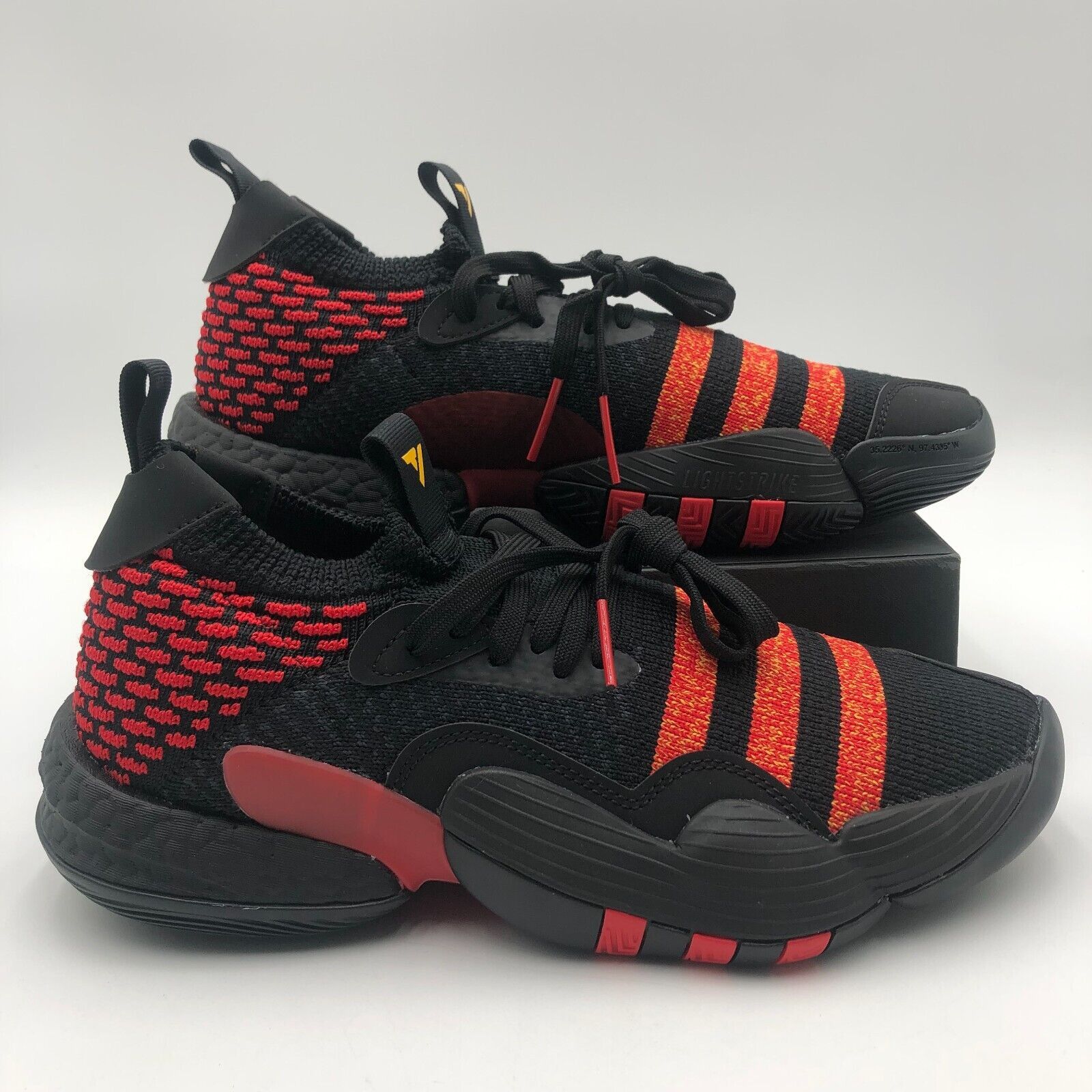 Adidas Adidas Trae Young 2 Men's Size 8 Hawks Black Red Size US 8 / EU 41 - 2 Thumbnail