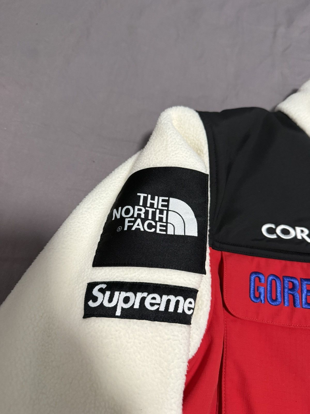 The North Face Supreme tnf north face expedition fleece jacket white red Size US S / EU 44-46 / 1 - 2 Thumbnail