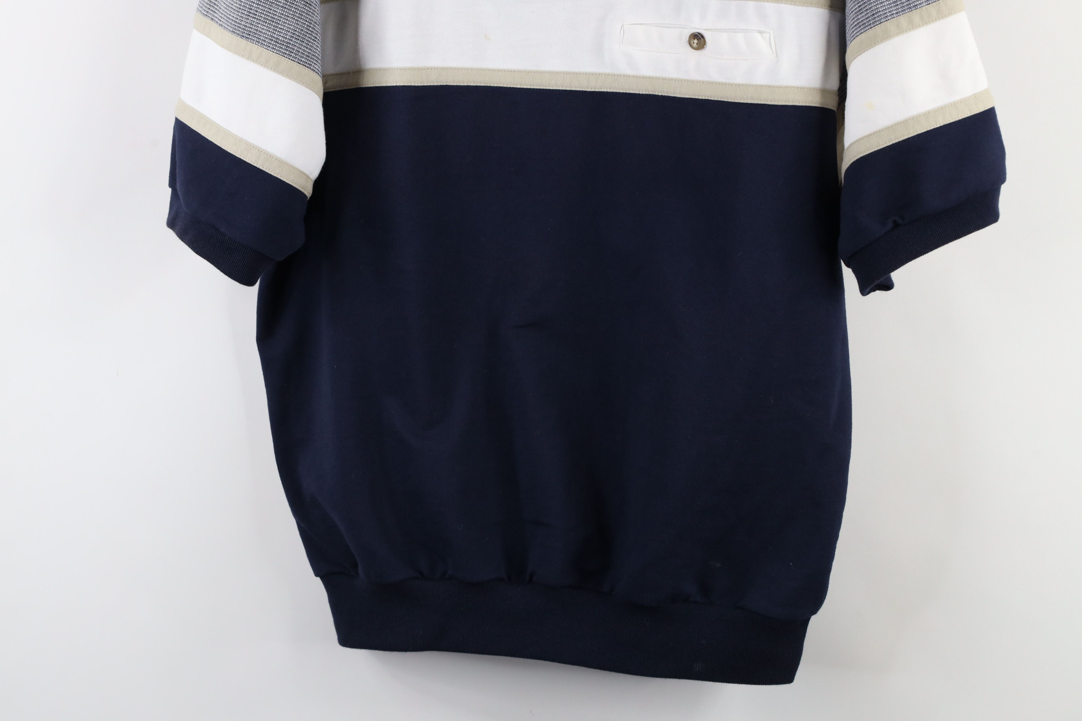 Vintage Vintage 90s Streetwear Block Collared Pullover Polo Shirt Size US L / EU 52-54 / 3 - 3 Thumbnail