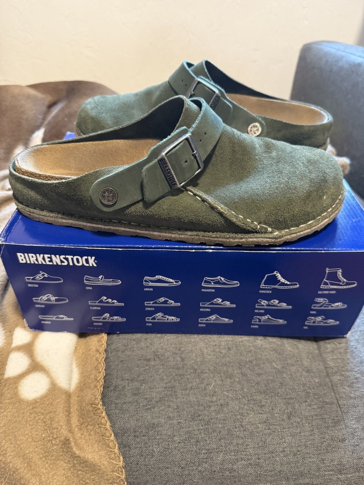 Birkenstock Birkenstock lutry green suede Size US 10 / EU 43 - 1 Thumbnail