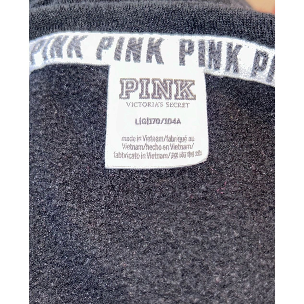Victoria's Secret Victoria’s Secret PINK Pullover Black Sweatshirt Size L Size L / US 10 / IT 46 - 3 Thumbnail