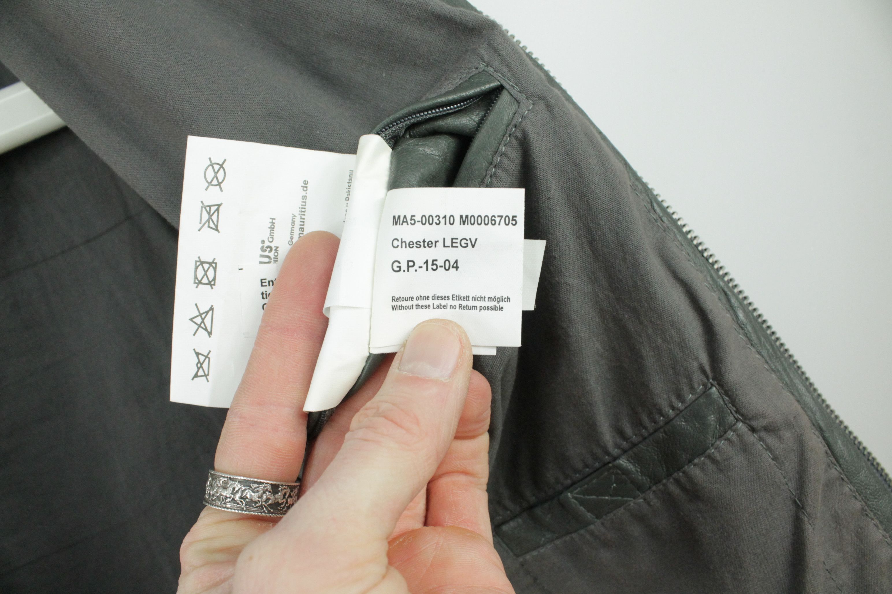 Gypsy Gipsy Men's Chester Legv Slim Fit Leather Jacket Gray Size US M / EU 48-50 / 2 - 11 Thumbnail