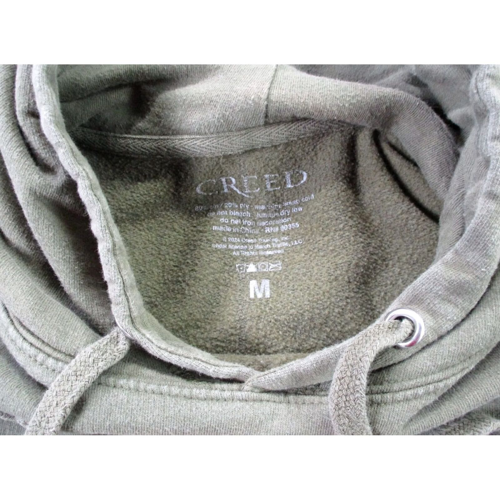 Vintage Creed Hoodie Mens M Green Graphic Print Y2K Rock Band PullOver Pockets Hooded Sweatshirt Vintage Size US M / EU 48-50 / 2 - 6 Thumbnail