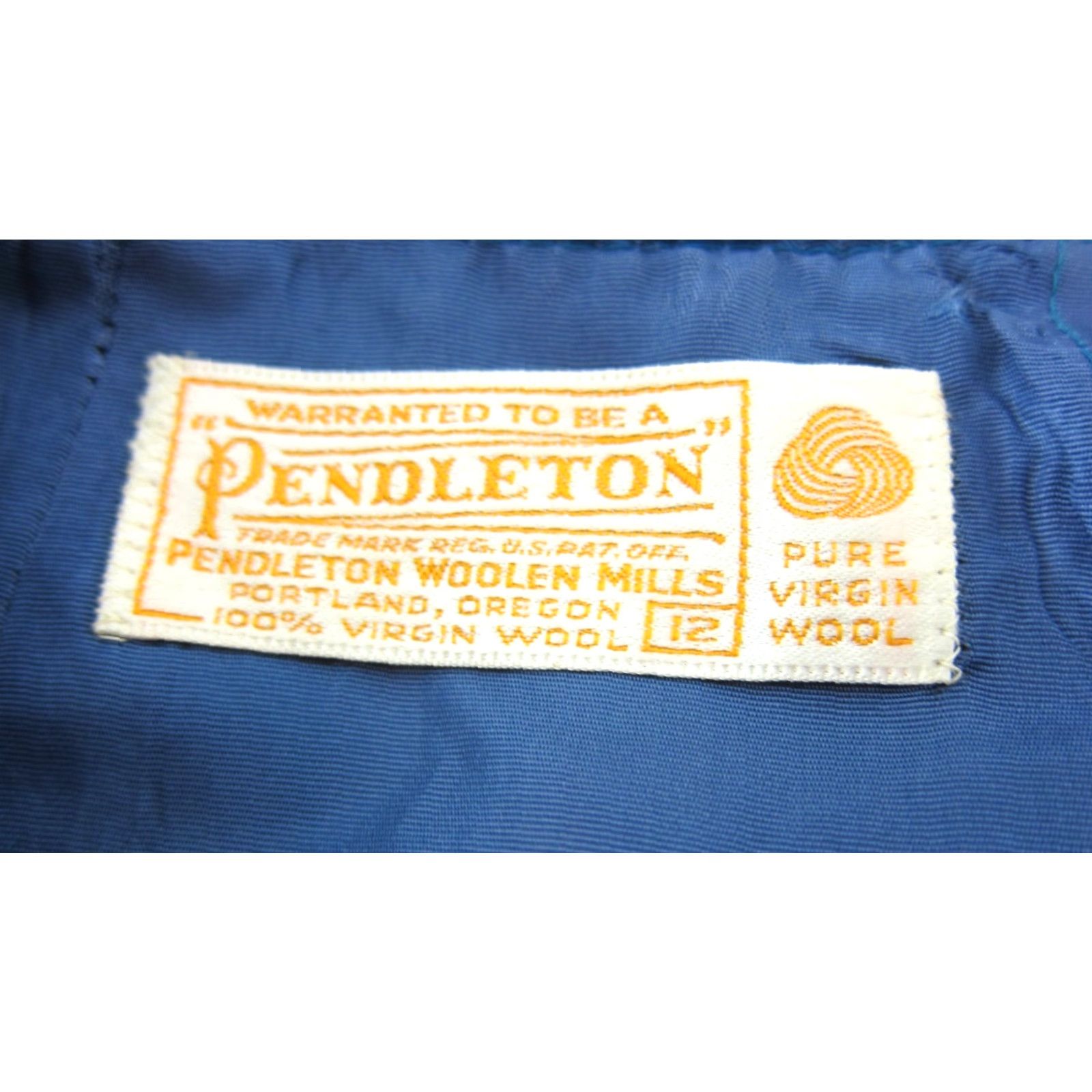 Pendleton VINTAGE Pendleton Blue Brown Ivory 100% Wool Plaid A-Line High Rise Skirt Small Size 28" / US 6 / IT 42 - 3 Thumbnail