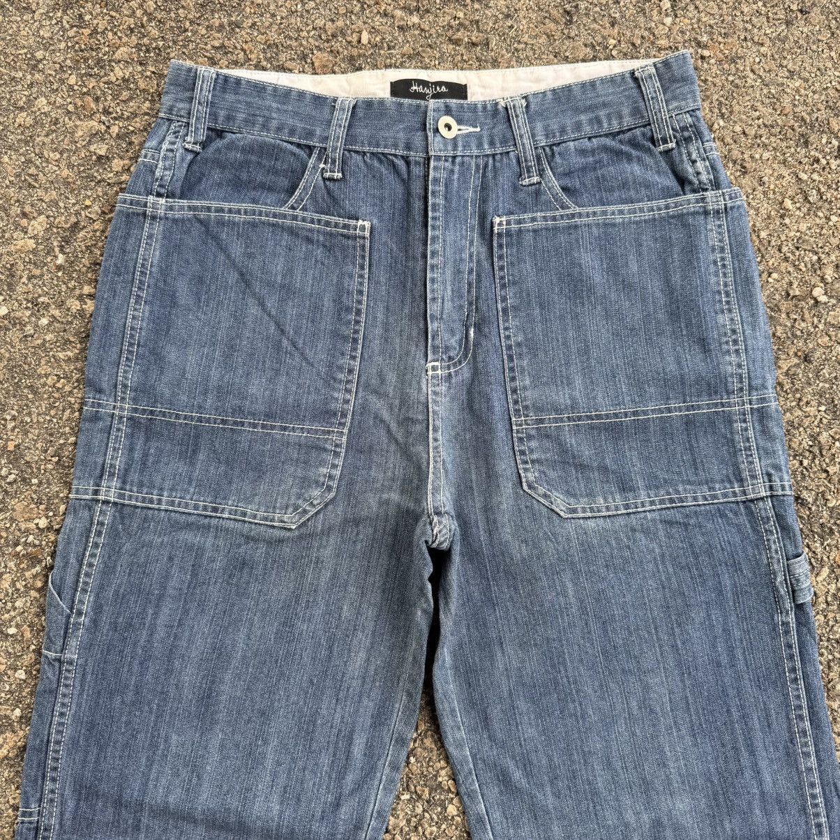 Japanese Brand W32 Vintage Hanjiva Bush Pants Faded Denim Jean Pants Size US 32 / EU 48 - 2 Thumbnail