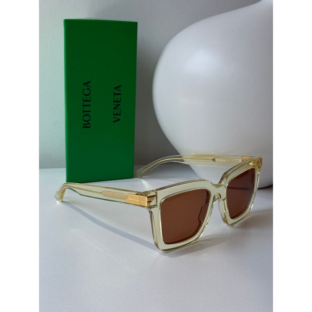 Bottega Veneta NEW Bottega Veneta BV1005S Unisex Clear Square Sunglasses Size ONE SIZE - 7 Thumbnail