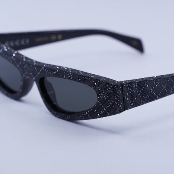 Gucci Gucci GG1779S 010 Sunglasses Black with Metal Stud Detail Size ONE SIZE - 8 Thumbnail