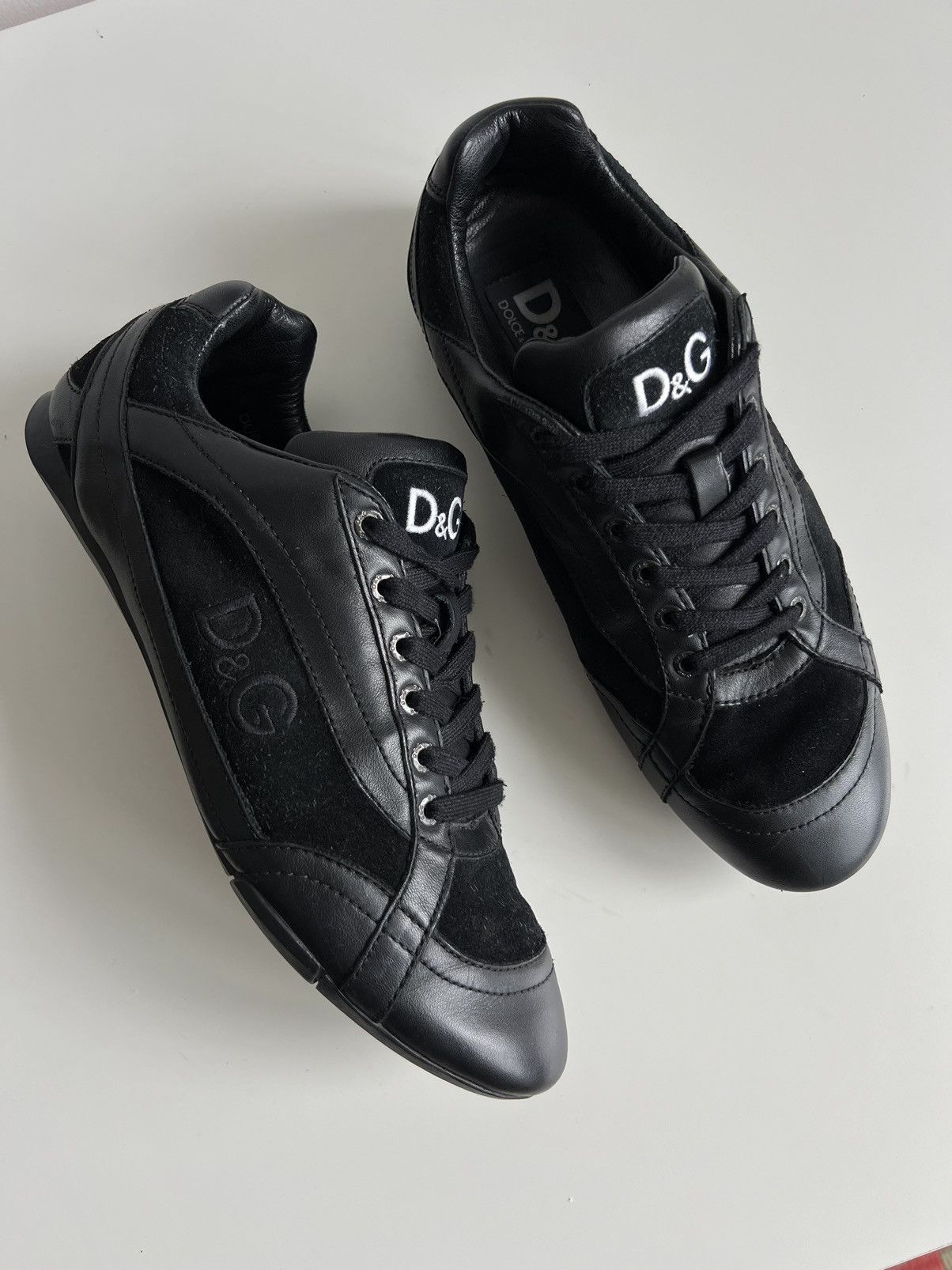 Dolce & Gabbana 🔥 Vintage 00s Dolce&Gabbana Spider Low-top Leather Sneakers Size US 7.5 / EU 40-41 - 2 Thumbnail