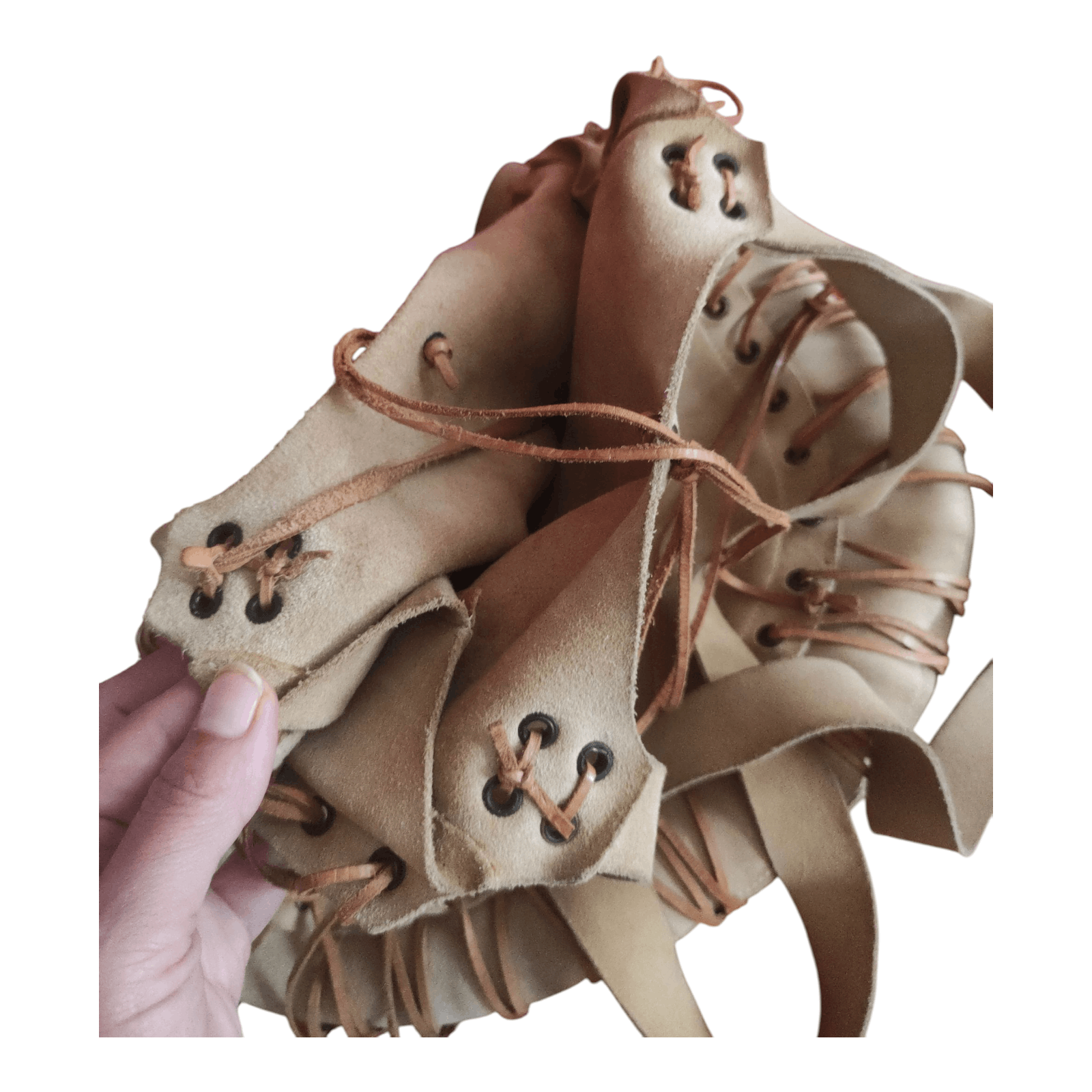 Moschino Moschino Jeans Suede Leather Fringe Hobo Tan Shoulder Bag Size ONE SIZE - 4 Thumbnail