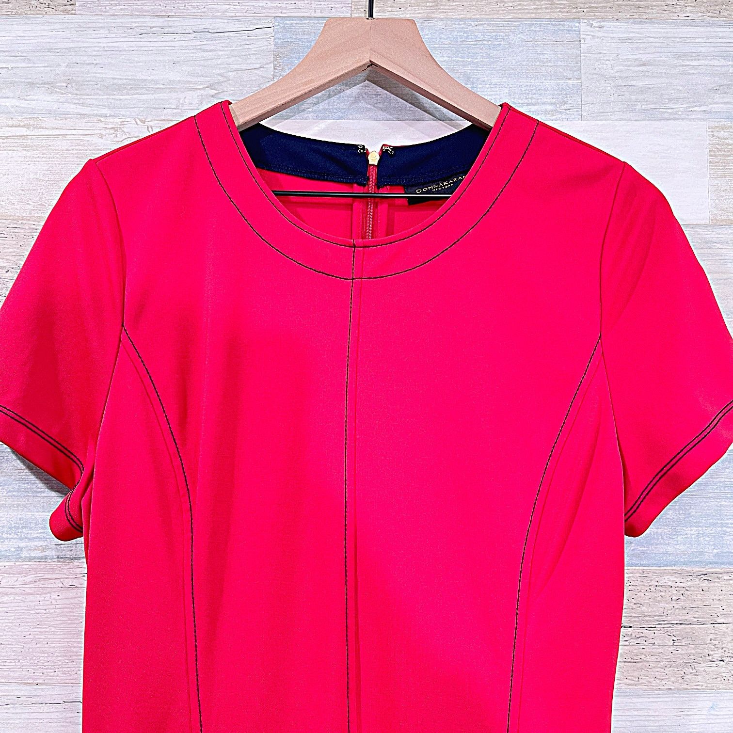 Donna Karan DONNA KARAN NY Hanky Hem Dress RedWomens Medium Size M / US 6-8 / IT 42-44 - 2 Thumbnail