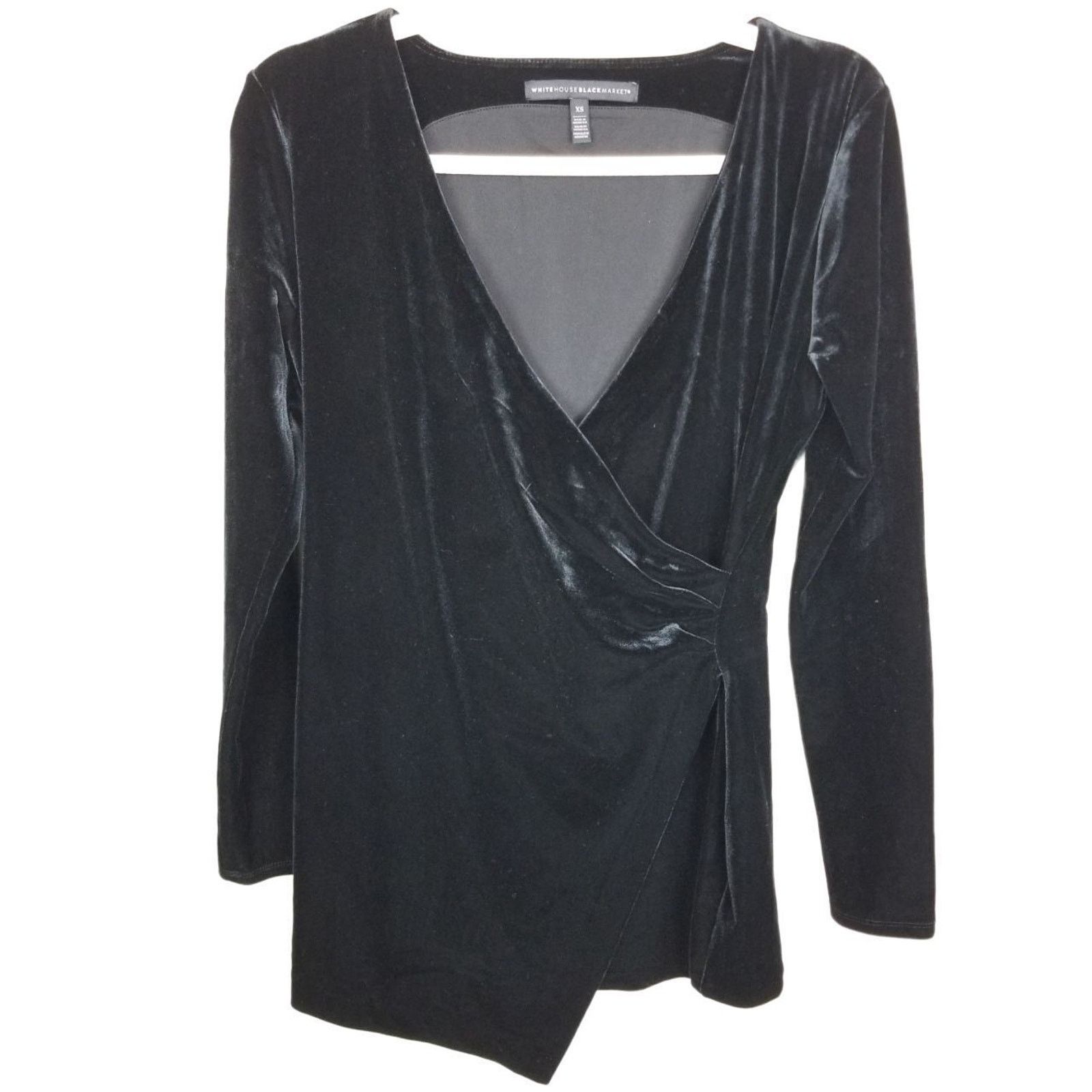 White House Black Market White House Black Market Velvet Top Witchy Vamp Whimsigoth Size XS / US 0-2 / IT 36-38 - 1 Thumbnail