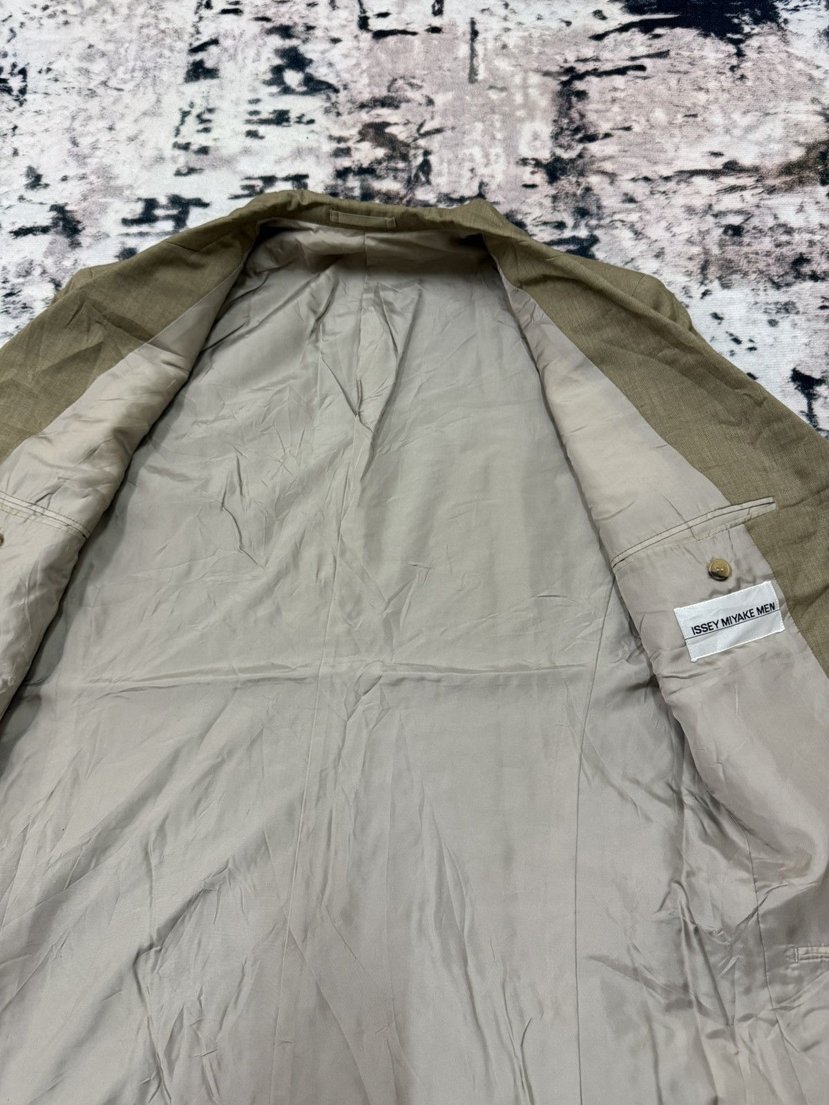 Issey Miyake Issey Miyake Men Beige Blazer Size 40S - 3 Thumbnail