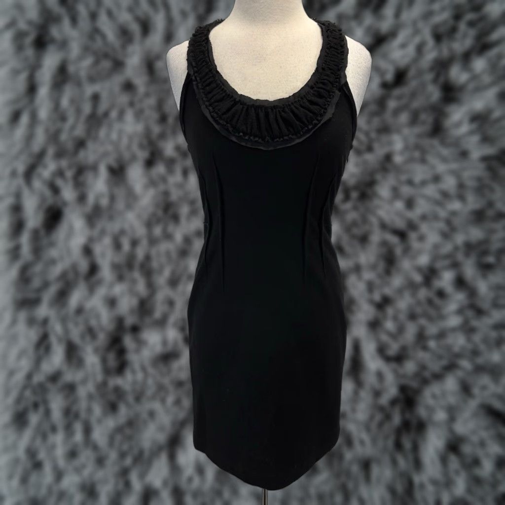 Banana Republic Banana Republic Sheath Dress Sz 6 Black 100% Wool Sleeveless Racerback Classic Business Party/Cocktail Knee Length Womens Size M / US 6-8 / IT 42-44 - 1 Thumbnail
