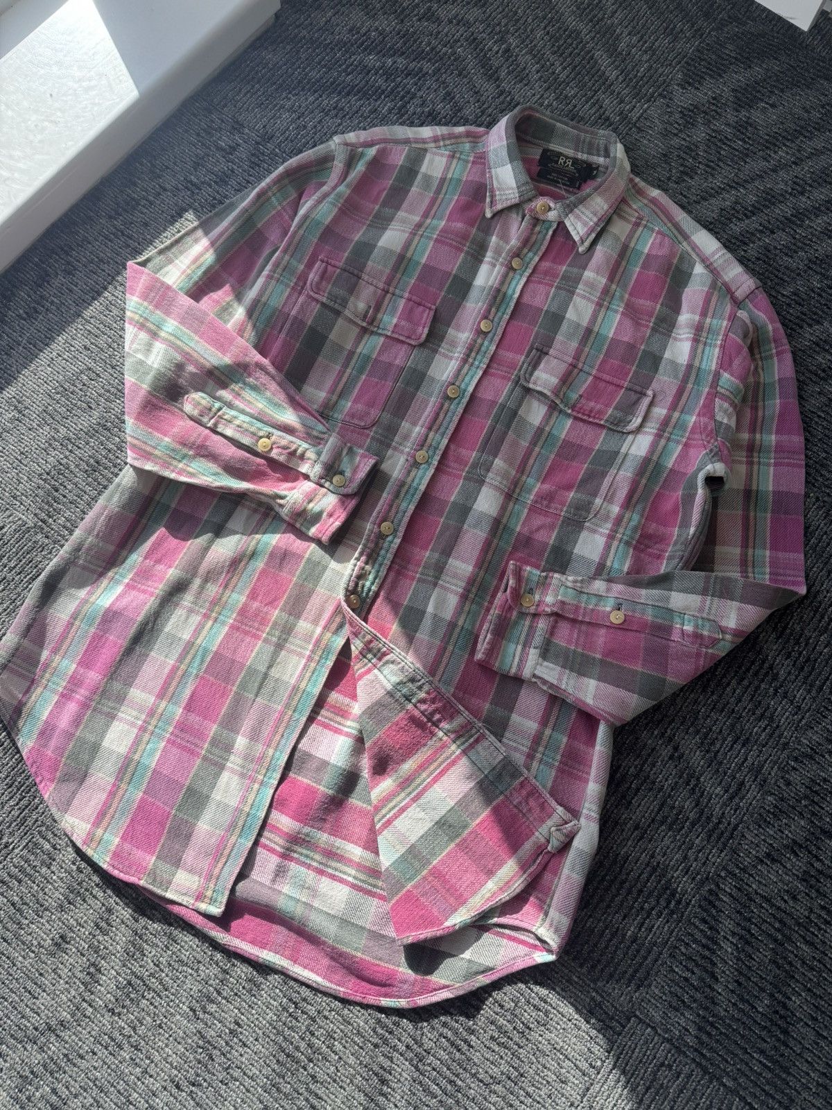 RRL Ralph Lauren RRL Ralph Lauren double RL pink flanel shirt vitage Size US M / EU 48-50 / 2 - 8 Thumbnail