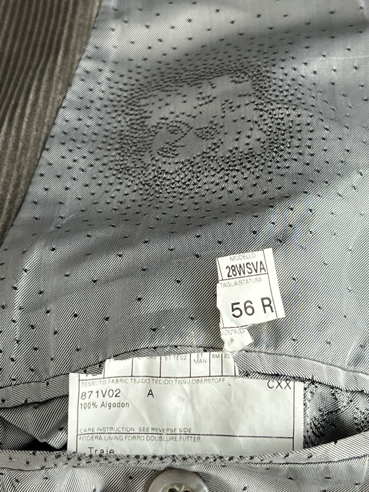 Versace Vintage Versace 80s Medusa Lining Corduroy Jacket Size 54R - 9 Thumbnail