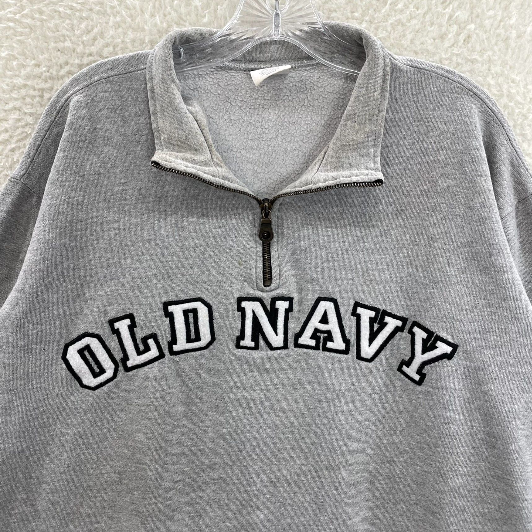 Old Navy VINTAGE Old Navy Sweatshirt XL Logo Spellout Sporty 1/4 Zip Pullover Shirt Mens Womens Girls Boys Size XL / US 12-14 / IT 48-50 - 3 Thumbnail