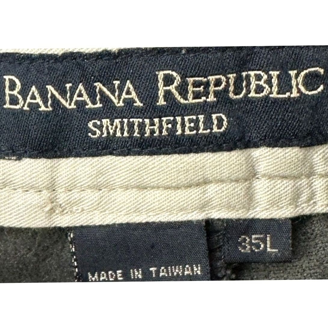 Banana Republic Banana Republic Smithfield Pants Corduroy Mens 35L Olive Green Pleated Straight Size US 35 - 4 Thumbnail