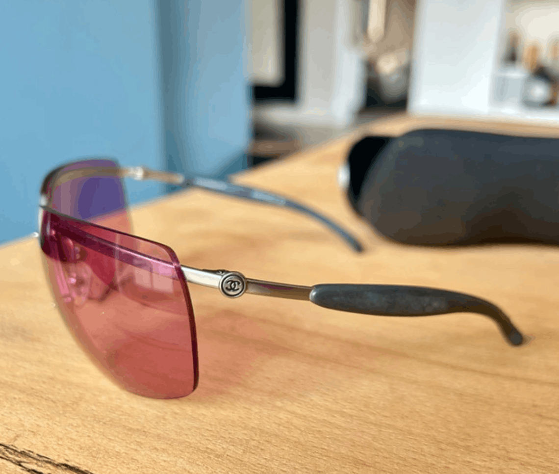 Chanel × Vintage CHANEL Sunglasses 4011 Rimless Rhinestone 4017 Vintage Size ONE SIZE - 3 Thumbnail