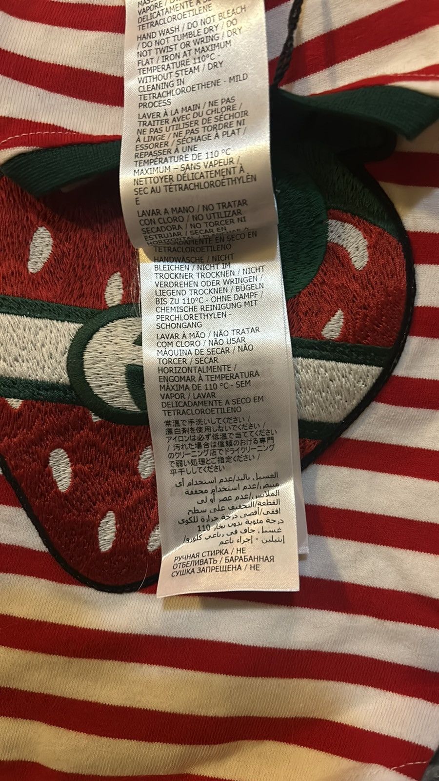 Gucci Gucci Pet Strawberry Cotton striped T-shirt size S Size ONE SIZE - 6 Thumbnail