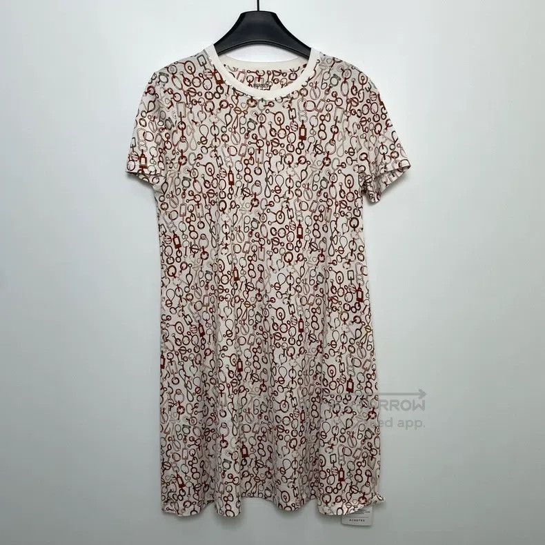 Hermes Hermes Chain Printed Long Sleeve Short Dress Size XS / US 0-2 / IT 36-38 - 2 Thumbnail