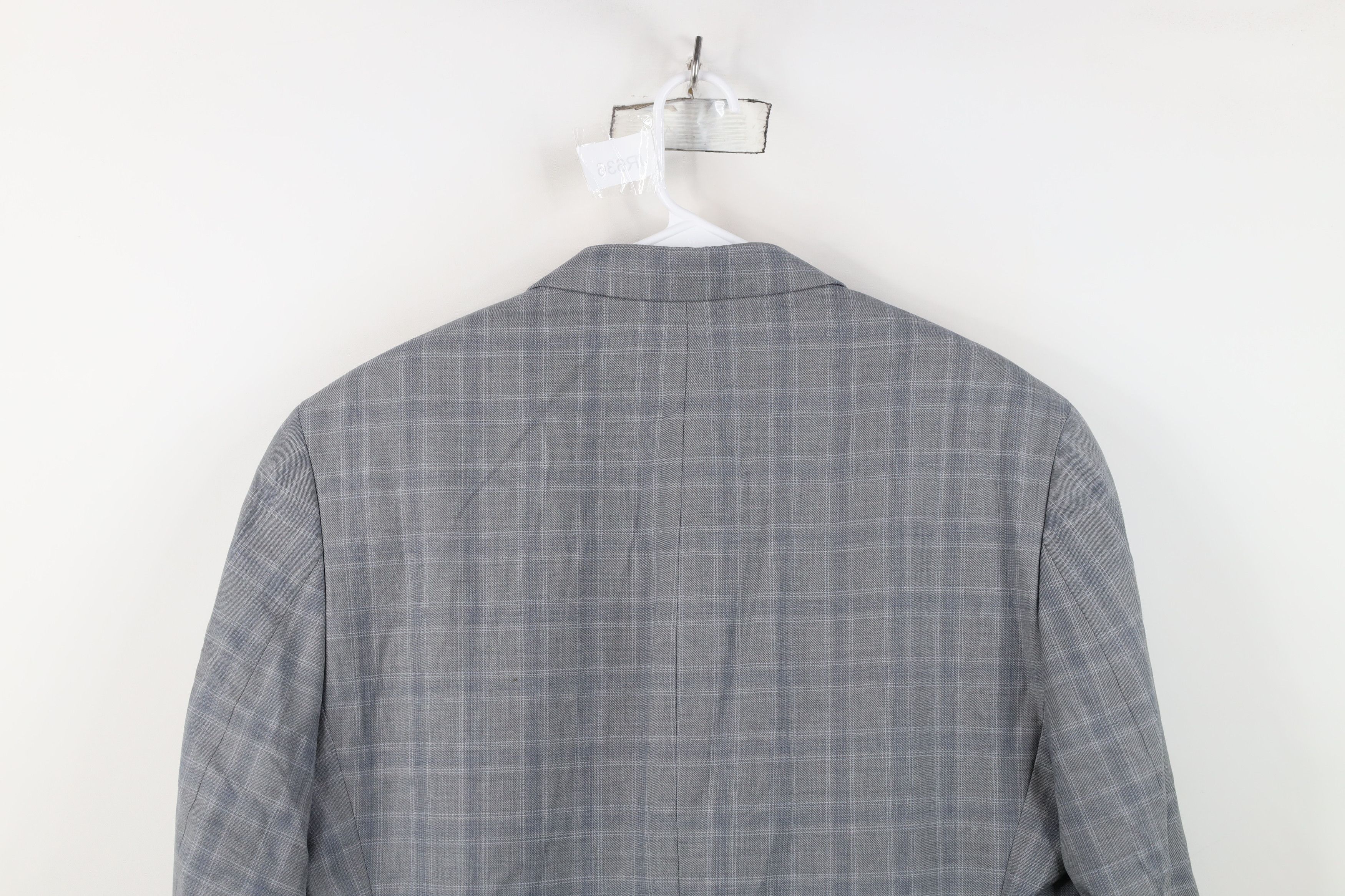 Tallia Tallia Sport Coat Suit Jacket Blazer Wedding Gray Plaid Size US XXL / EU 58 / 5 - 14 Thumbnail
