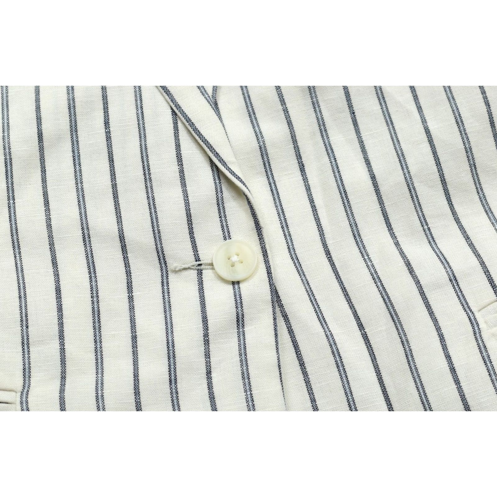 Gap GAP Blazer Jacket Womens Size 4 White Blue Striped Linen Blend One Button NWT Size S / US 4 / IT 40 - 5 Thumbnail
