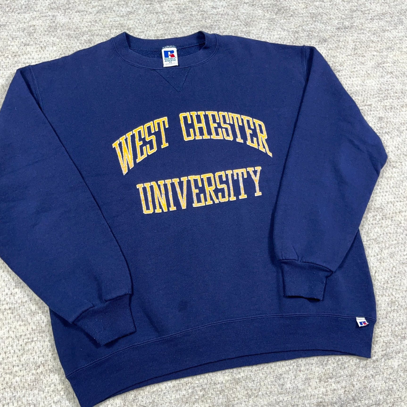 Russell Athletic VINTAGE Russell Athletic West Chester University Sweatshirt Men XL Blue Crewneck Pullover Logo 80s USA Size US XL / EU 56 / 4 - 3 Thumbnail