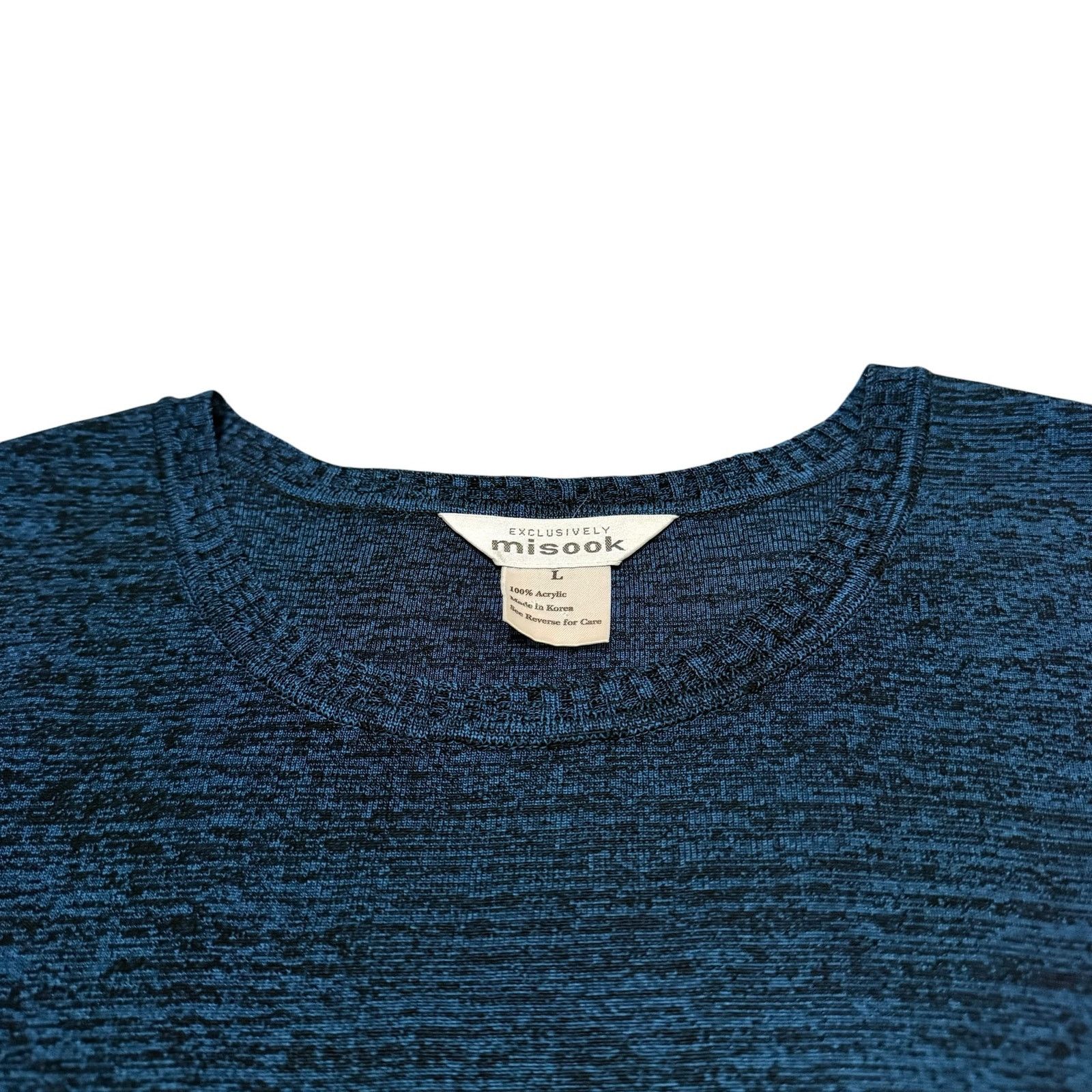 Other Misook Tank Top Sleeveless Knit Blue & Black Basics Large Size L / US 10 / IT 46 - 2 Thumbnail