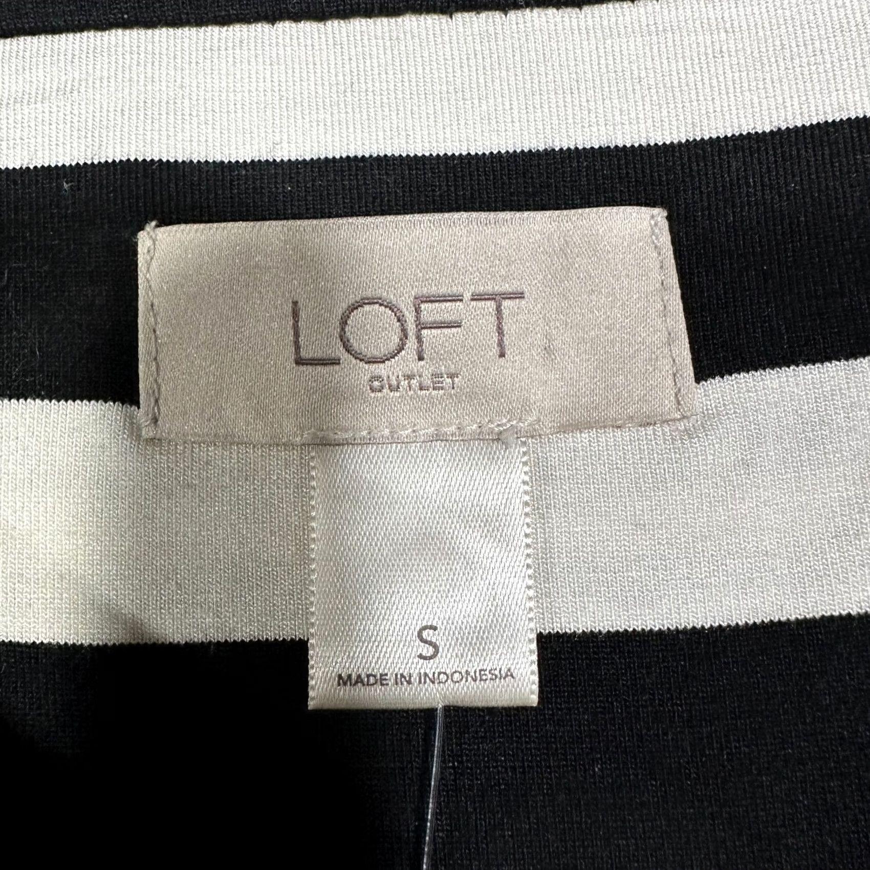 Loft Ann Taylor LOFT Skirt Womens Small Knit Stretch Pencil Pull On Black White Size 32" / US 10 / IT 46 - 4 Thumbnail