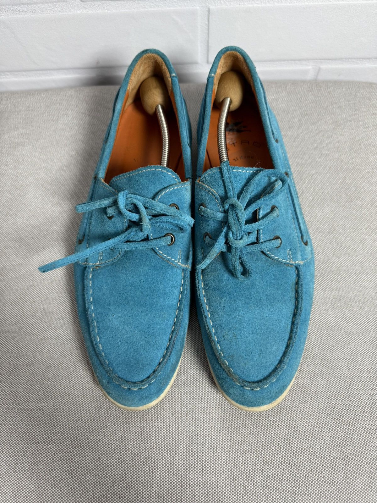 Etro ETRO Milano Men's Shoes Suede Blue Size 41-41.5 US 8.5-9 Size US 8.5 / EU 41-42 - 3 Thumbnail